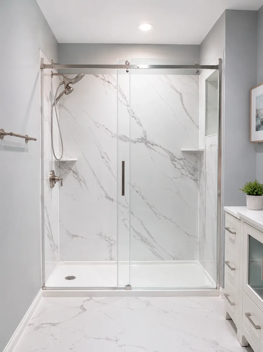 Full Remodel — Vanity, Tile & Fixtures after