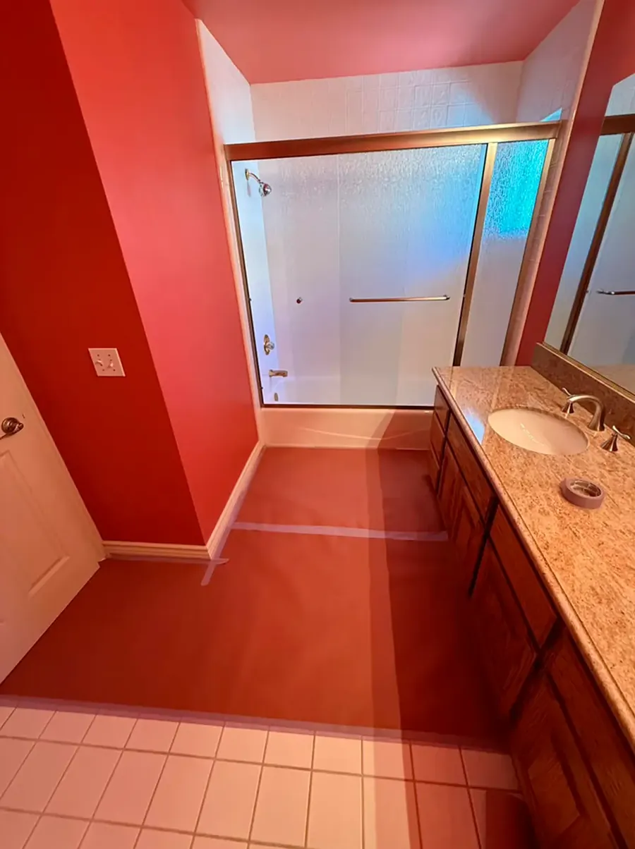 Full Remodel — Vanity, Tile & Fixtures before